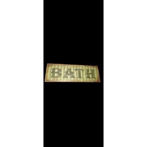 Bath Distressed Appearance Wall or Table Top Decor Metal Plaque Sign